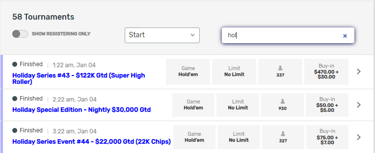 New Poker feature