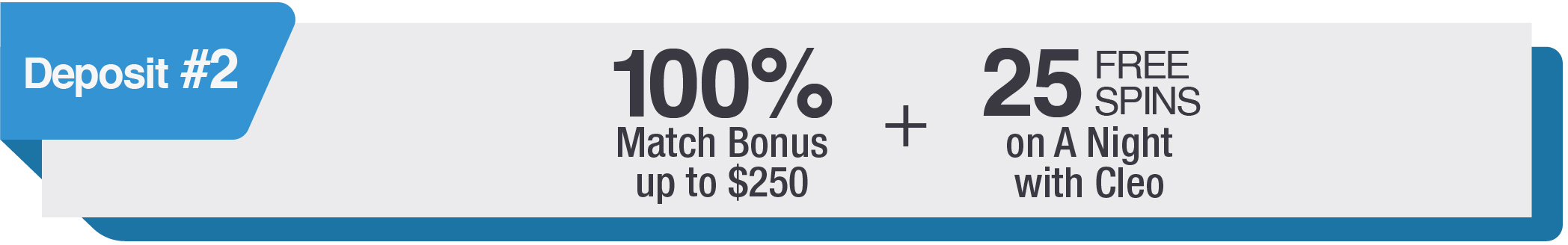 100% up to $250 + 25 free spins